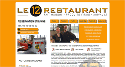 Desktop Screenshot of le12restaurant.fr