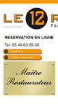 Mobile Screenshot of le12restaurant.fr